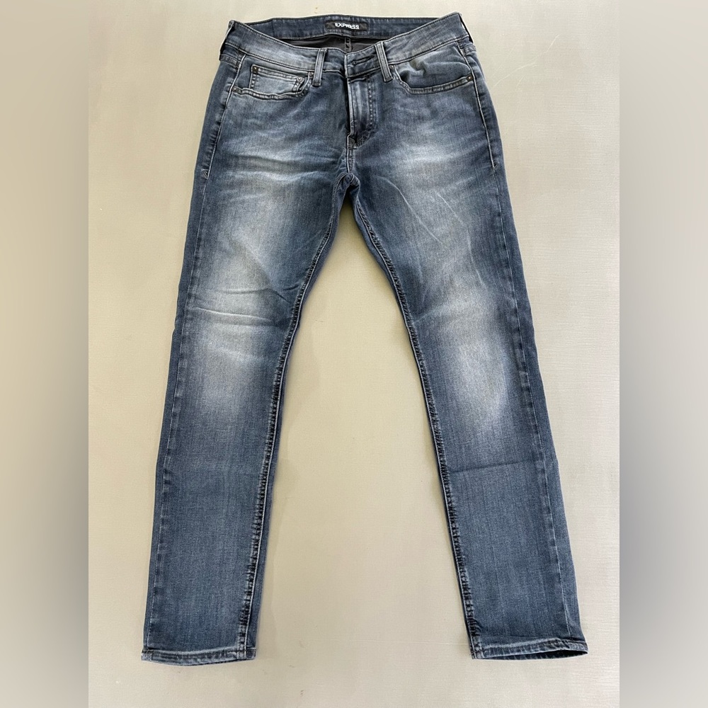 Express Men’s Blue Hyper Stretch Skinny Jeans 32x32
